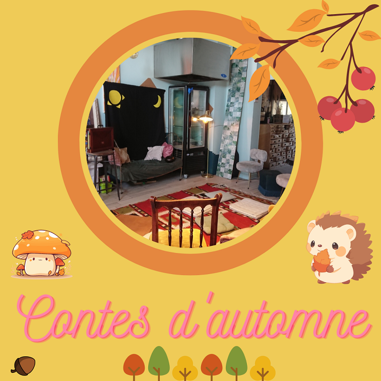 Affiche avec écrit Contes d'automne